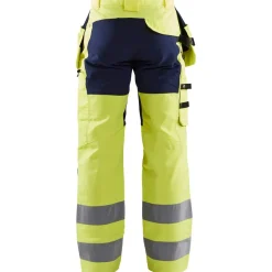 Riipputaskuhousut Blåkläder 1552 Highvis Stretch, huomiokeltainen/sininen