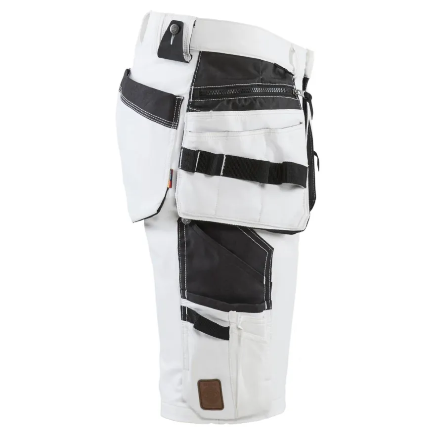 Riipputaskushortsit Blåkläder 1088 Stretch, valkoinen/tummanharmaa
