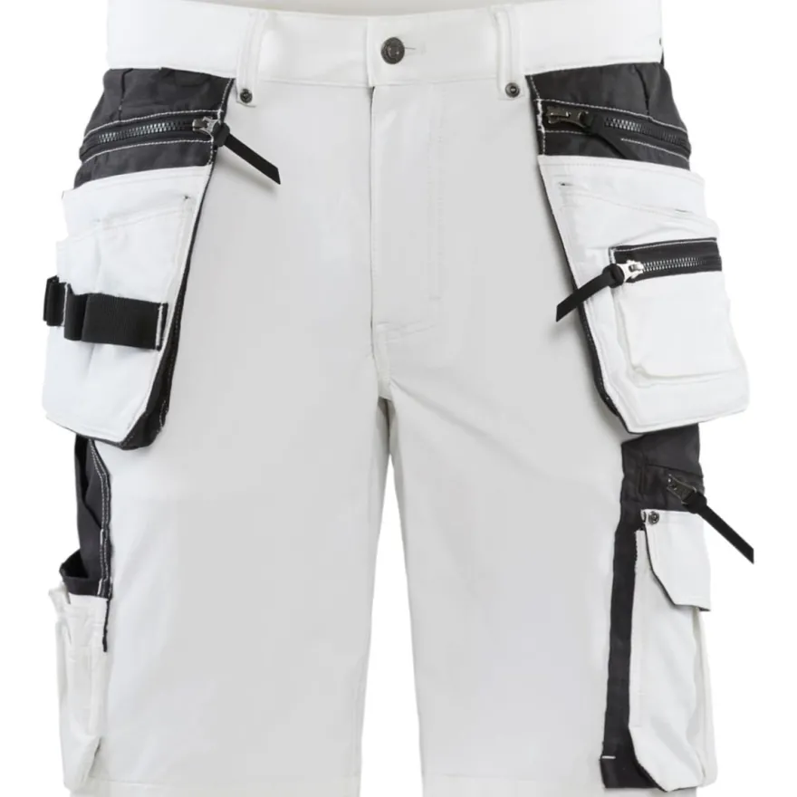Riipputaskushortsit Blåkläder 1088 Stretch, valkoinen/tummanharmaa