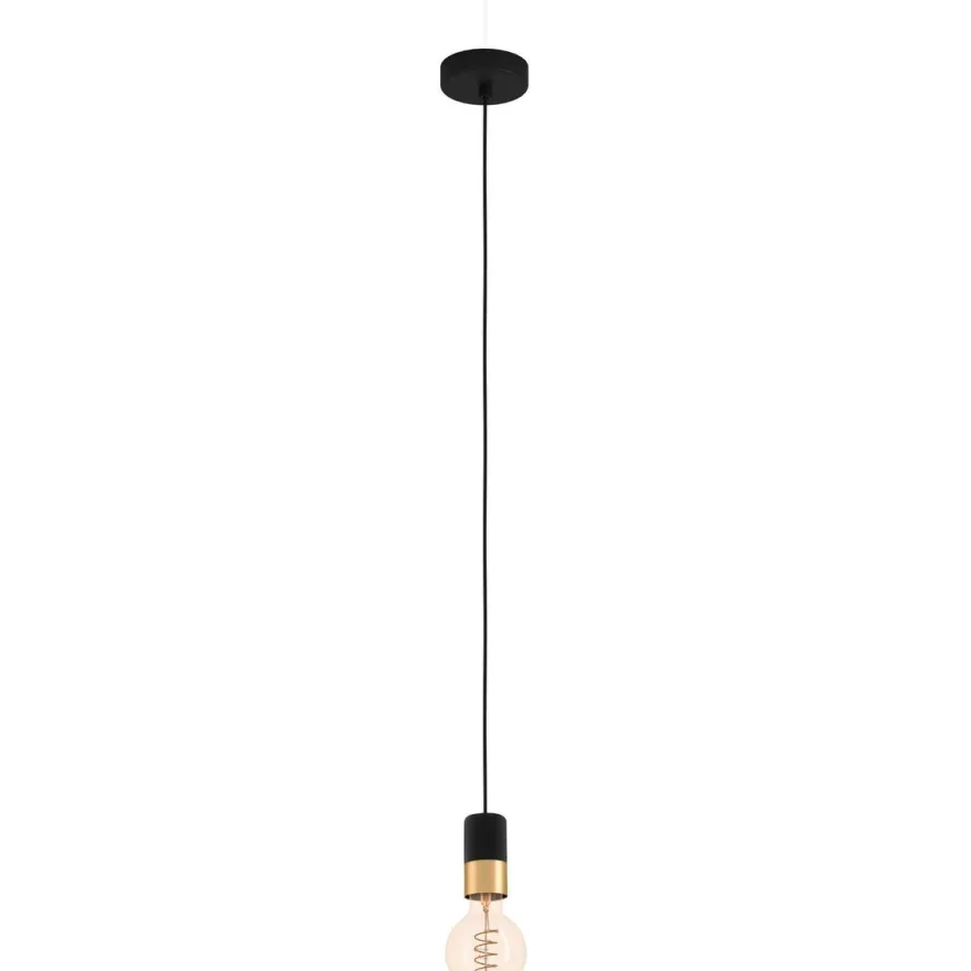 Riippuvalaisin Eglo Calari, 40W, Ø4,5cm, musta/messinki