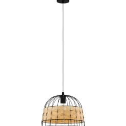 Riippuvalaisin Eglo Vintage Anwick, Ø370mm, musta/puu