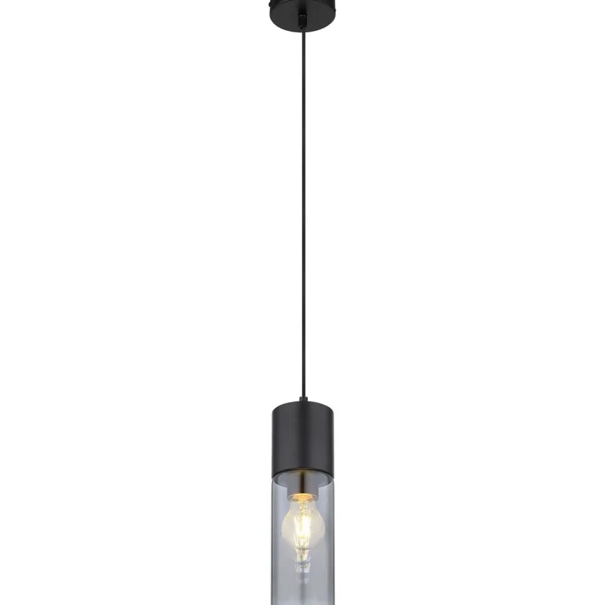 Riippuvalaisin Globo Annika Ø10cm, musta/savu