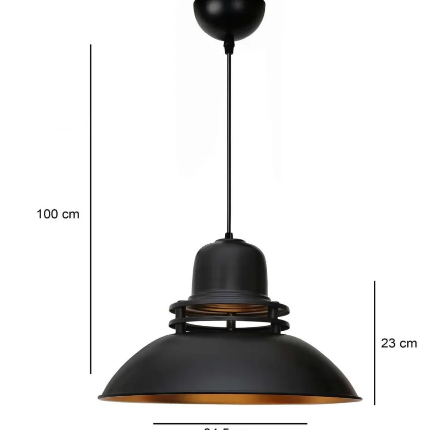 Riippuvalaisin Linento Lighting 241753, Ø34.5cm, musta