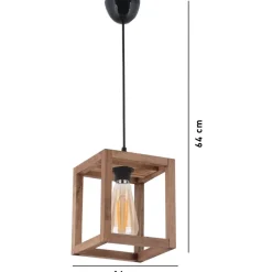 Riippuvalaisin Linento Lighting Cube, E27, max. 40W, ruskea