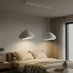 Riippuvalaisin Linento Lighting Lora 30-2-C-Luna, 2-osainen, valkoinen