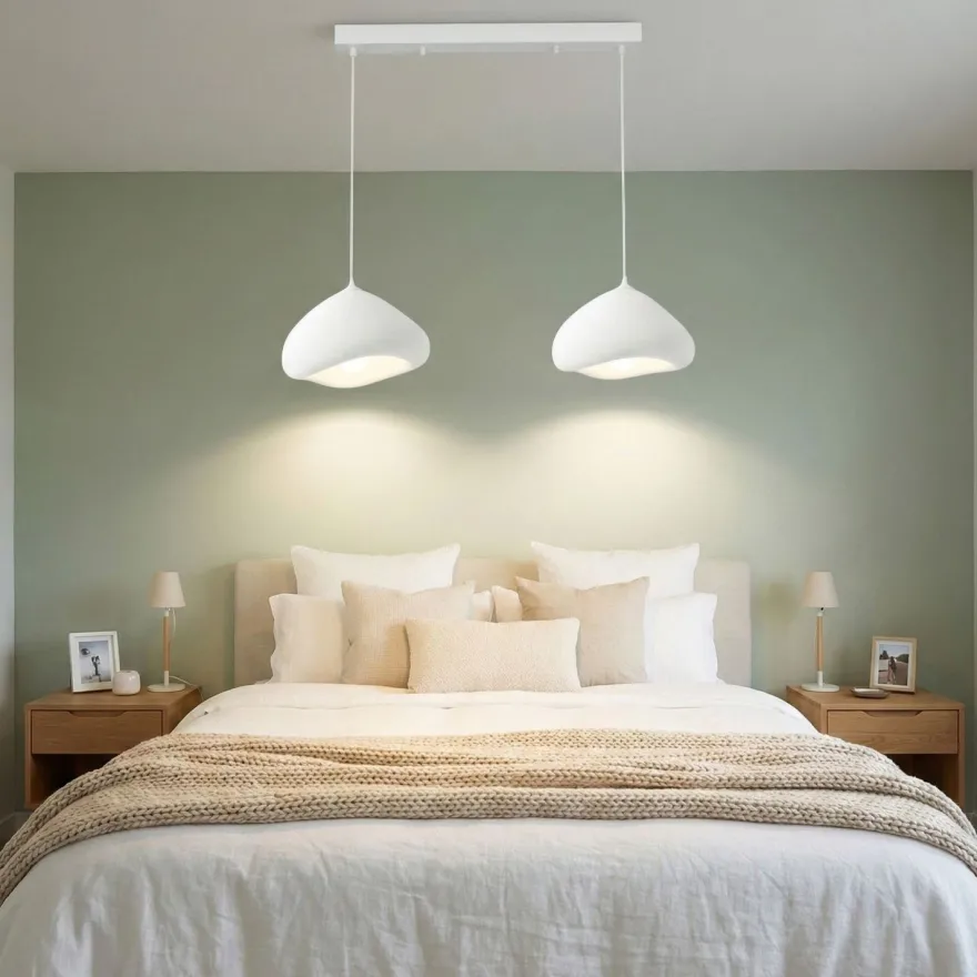 Riippuvalaisin Linento Lighting Lora 30-2-C-Luna, 2-osainen, valkoinen