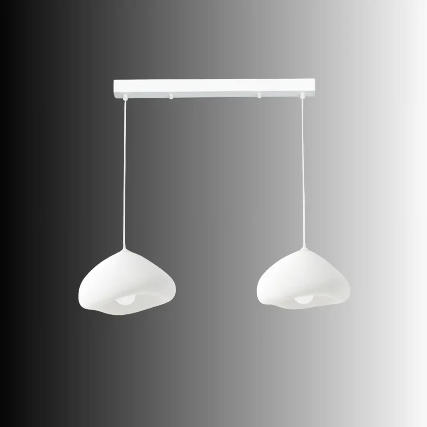 Riippuvalaisin Linento Lighting Lora 30-2-C-Luna, 2-osainen, valkoinen