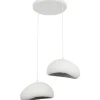 Riippuvalaisin Linento Lighting Loval 30-2-T-Luna, 2-osainen, valkoinen