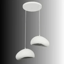 Riippuvalaisin Linento Lighting Loval 30-2-T-Luna, 2-osainen, valkoinen