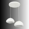 Riippuvalaisin Linento Lighting Loval 40-40-T-Luna, 2-osainen, valkoinen