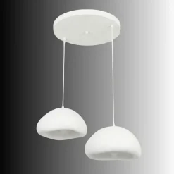 Riippuvalaisin Linento Lighting Loval 40-40-T-Luna, 2-osainen, valkoinen