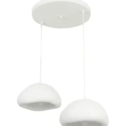 Riippuvalaisin Linento Lighting Loval 40-40-T-Luna, 2-osainen, valkoinen