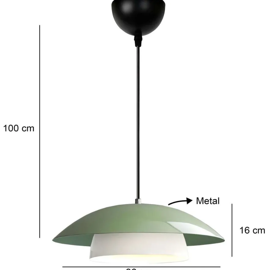 Riippuvalaisin Linento Lighting 241701, mintunvihreä
