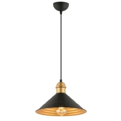 Riippuvalaisin Linento Lighting RT-26, Ø28cm, E27, max. 40W, IP20, musta