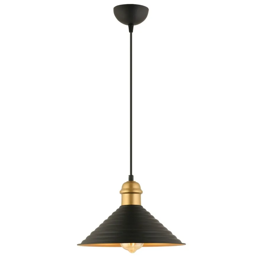 Riippuvalaisin Linento Lighting RT-26, Ø28cm, E27, max. 40W, IP20, musta