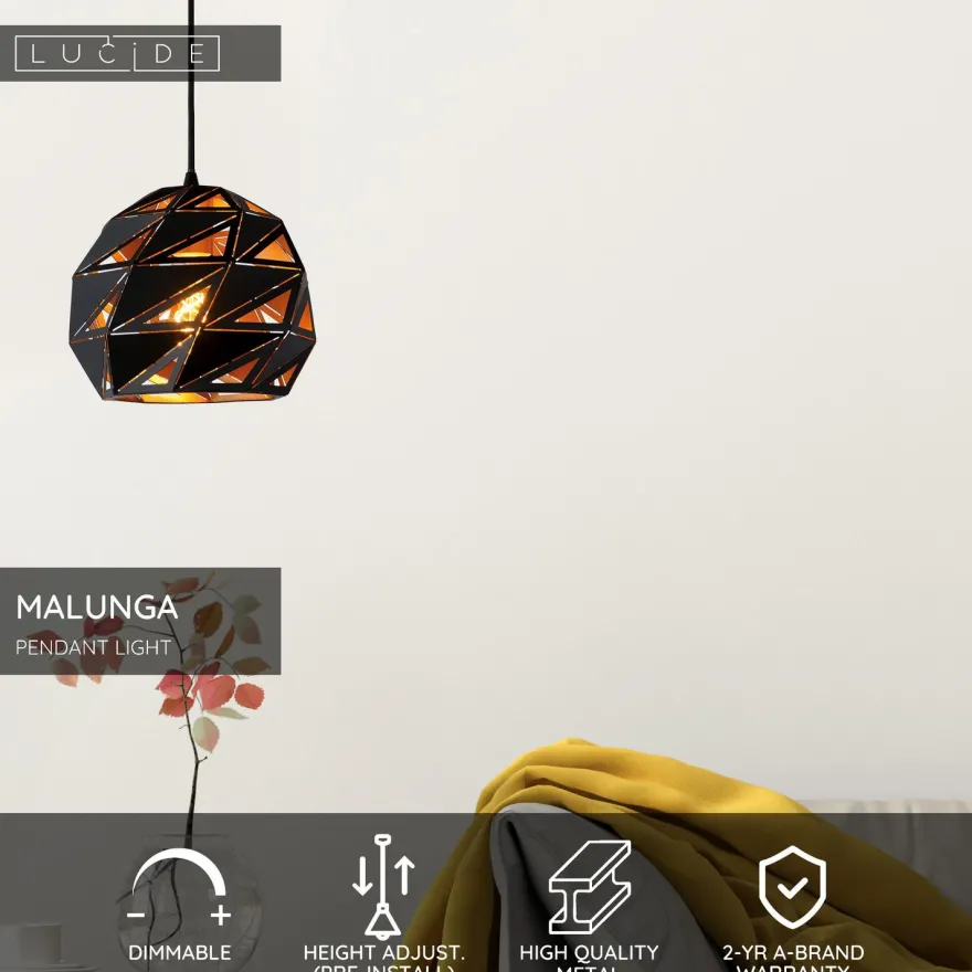 Riippuvalaisin Lucide Malunga, Ø25cm, IP20, eri värejä