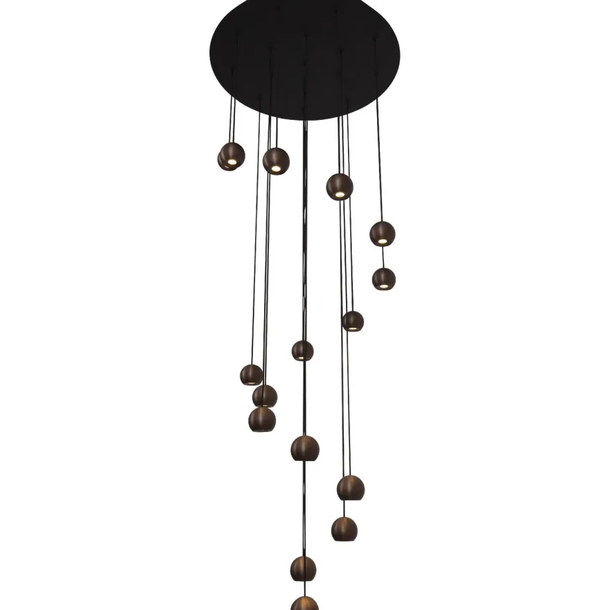 Riippuvalaisin Lucide Montana, 55x55cm, IP20, 5.7W, ruskea