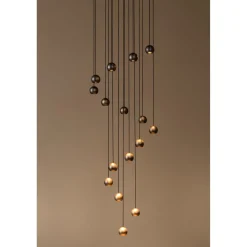 Riippuvalaisin Lucide Montana, 55x55cm, IP20, 5.7W, ruskea