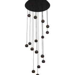 Riippuvalaisin Lucide Montana, 55x55cm, IP20, 5.7W, ruskea