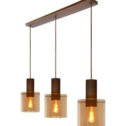 Riippuvalaisin Lucide Toledo, Ø20cm, IP20, 3 kpl, meripihka