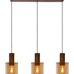 Riippuvalaisin Lucide Toledo, Ø20cm, IP20, 3 kpl, meripihka