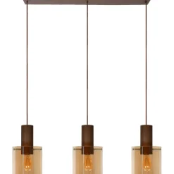 Riippuvalaisin Lucide Toledo, Ø20cm, IP20, 3 kpl, meripihka