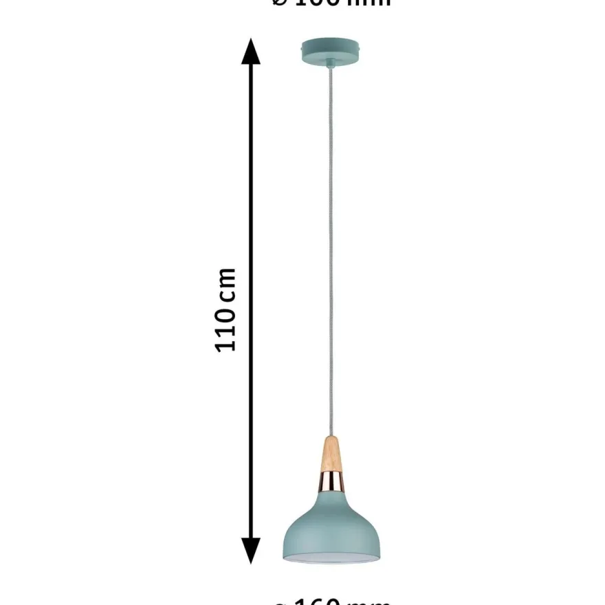 Riippuvalaisin Paulmann Neordic Juna, 16cm, E14, vihreä