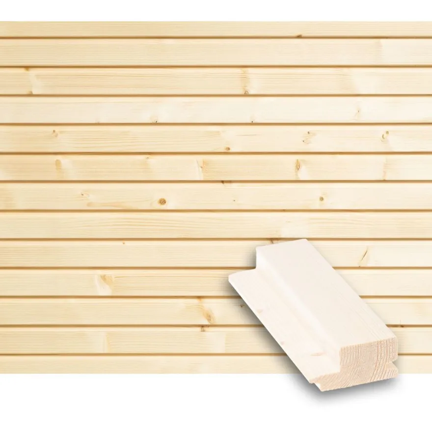 Rimapaneeli Tuuli Sauna, 28x58mm, TK, kuusi, puuvalmis