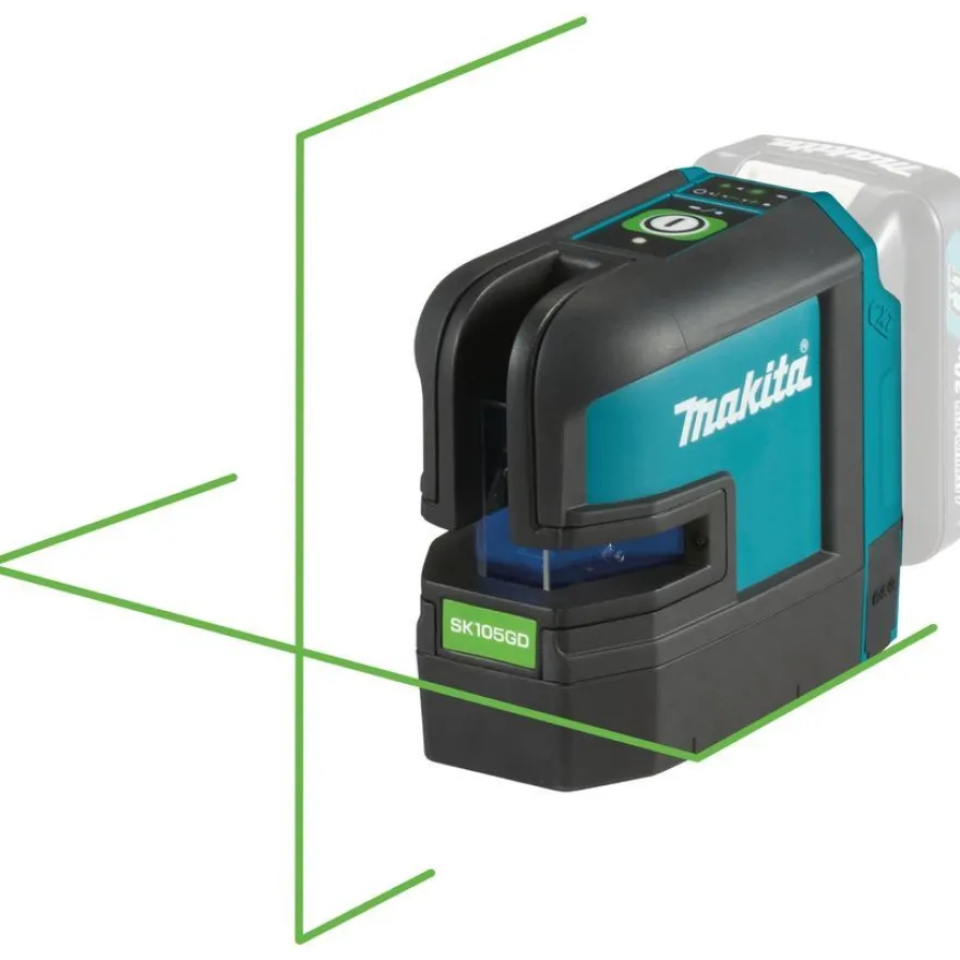 Ristiviivalaser Makita SK105GDZ, vihreä, ilman akkua