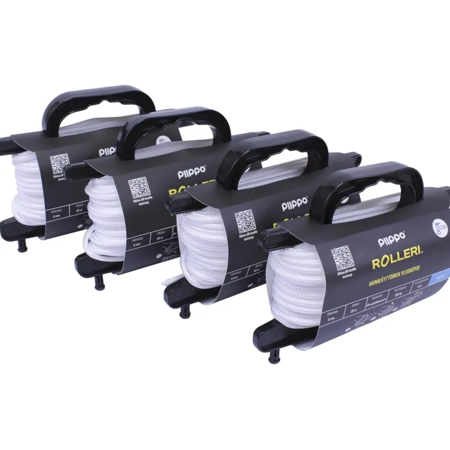 Rolleri Piippo PP-multifilamentti, 5mm x 25m, valkoinen