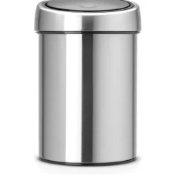 Roska-astia Brabantia Touch Bin, 3L, Matt Steel