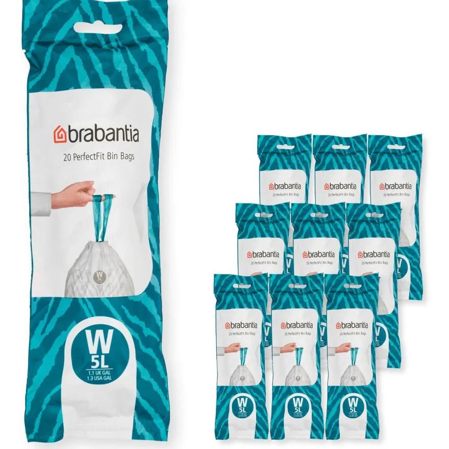 Roskapussi Brabantia PerfectFit W, 5L, 200kpl
