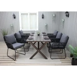 Ruokailuryhmä Baltic Garden, 190x86cm Scottsdale-pöytä + 6 Maggie-tuolia
