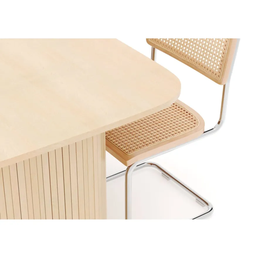 Ruokailuryhmä Kopparbo, 160cm pöytä + 4 Build tuolia, valkoinen (01705)