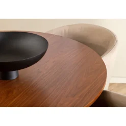 Ruokailuryhmä Venture Home, ⌀110cm Bianca-pöytä + 4 beigeä Berit-tuolia