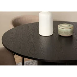 Ruokailuryhmä Venture Home, ⌀110cm Bianca-pöytä + 4 beigeä Berit-tuolia