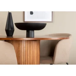 Ruokailuryhmä Venture Home, ⌀110cm Bianca-pöytä + 4 beigeä Berit-tuolia
