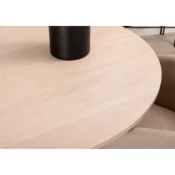Ruokailuryhmä Venture Home, ⌀110cm Bianca-pöytä + 4 beigeä Berit-tuolia