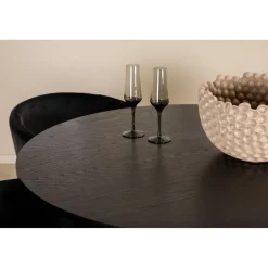 Ruokailuryhmä Venture Home, ⌀110cm Bianca-pöytä + 4 Berit-tuolia, sametti