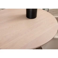 Ruokailuryhmä Venture Home, ⌀110cm Bianca-pöytä + 4 Berit-tuolia, sametti