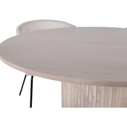 Ruokailuryhmä Venture Home, ⌀110cm Bianca-pöytä + 4 Berit-tuolia, sametti