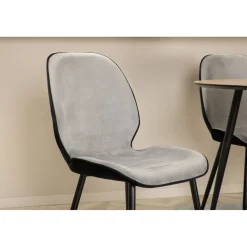 Ruokailuryhmä Venture Home, ⌀100cm Silar-pöytä + 4 harmaata Emma-tuolia
