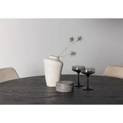 Ruokailuryhmä Venture Home, ⌀120cm tummanruskea Lanzo-pöytä + 4 beigeä Night-tuolia