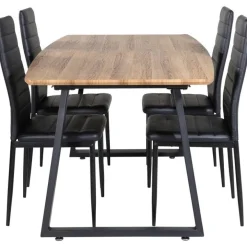 Ruokailuryhmä Venture Home, jatkettava Inca-pöytä + 4 Slim High-tuolia, keinonahka