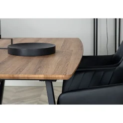 Ruokailuryhmä Venture Home, jatkettava ruskea/musta Inca-pöytä + 4 Comfort-tuolia