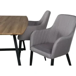 Ruokailuryhmä Venture Home, jatkettava ruskea/musta Inca-pöytä + 4 Comfort-tuolia