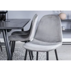 Ruokailuryhmä Venture Home, Sleek-ruokapöytä + 6 Polar-tuolia