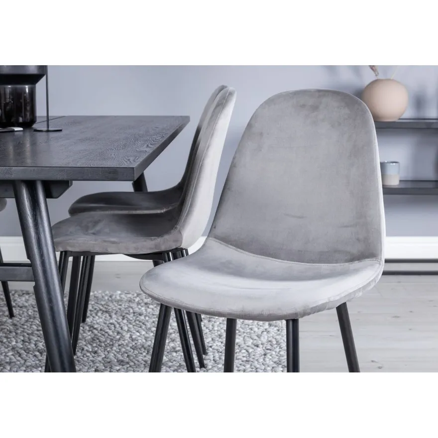 Ruokailuryhmä Venture Home, Sleek-ruokapöytä + 6 Polar-tuolia