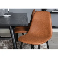 Ruokailuryhmä Venture Home, Sleek-ruokapöytä + 6 Polar-tuolia
