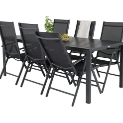 Ruokailuryhmä Venture Home, 205x90cm Break-pöytä + 6 Break-säätötuolia